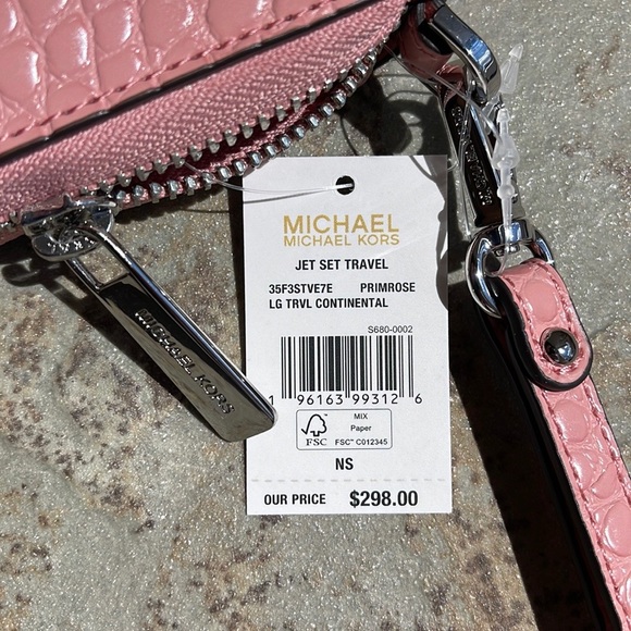 Michael Kors Large Jet Set Travel Continental Wristlet Phone Holder Case Wallet - Picture 16 of 16